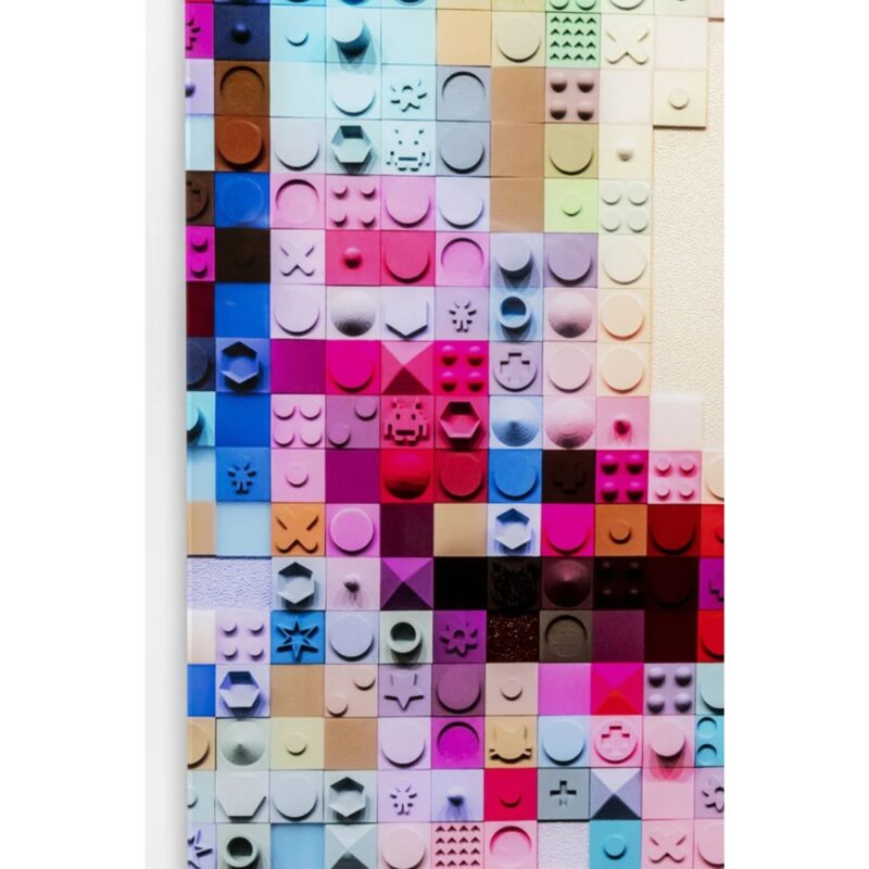 Glass picture pixel face 120x80cm (5)