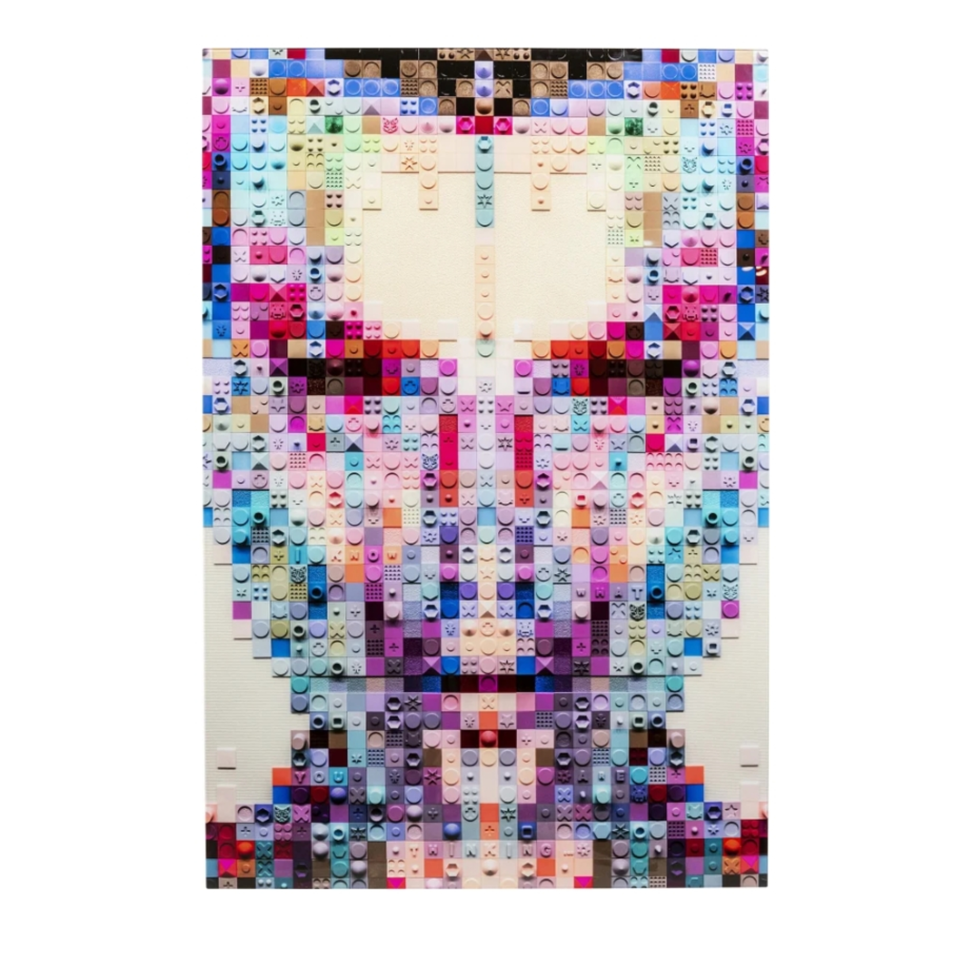 Glass Picture Pixel Face 80x120cm