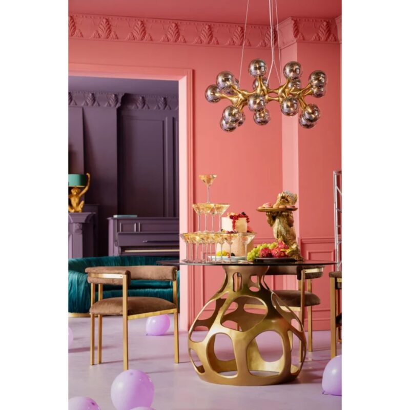 Pendant lamp atomic balls brass Ø75cm (10)