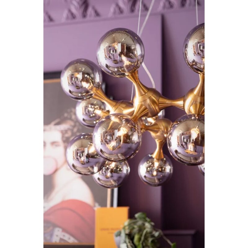 Pendant lamp atomic balls brass Ø75cm (11)
