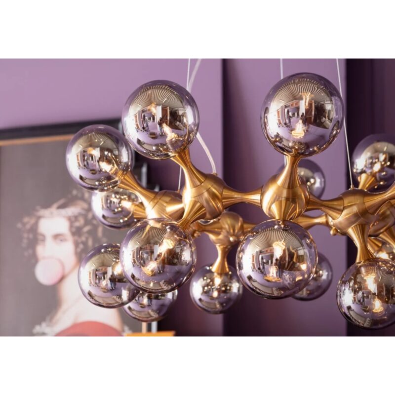 Pendant lamp atomic balls brass Ø75cm (12)