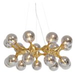 Pendant lamp atomic balls brass Ø75cm (2)