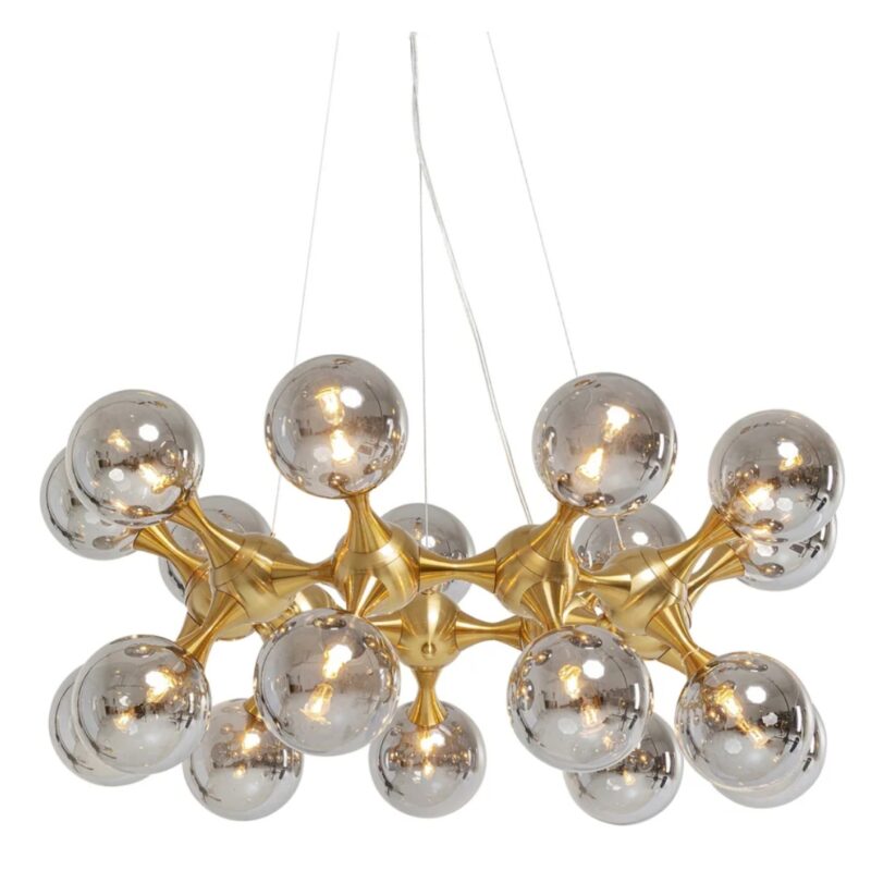 Pendant lamp atomic balls brass Ø75cm (2)