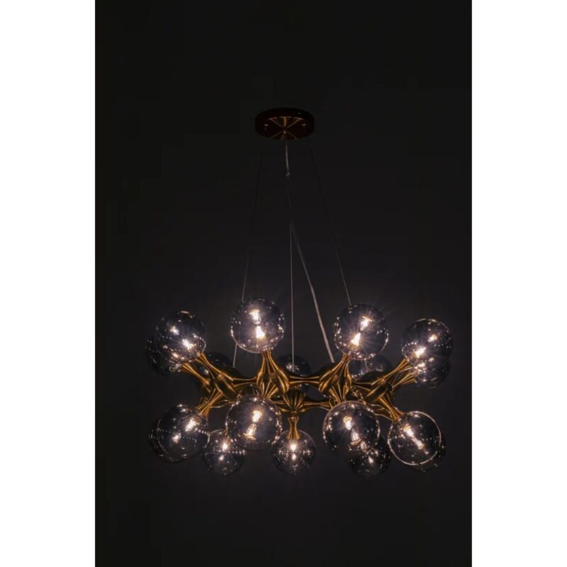 Pendant lamp atomic balls brass Ø75cm (4)