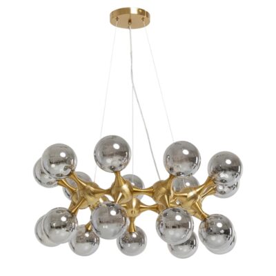 Pendant lamp atomic balls brass Ø75cm