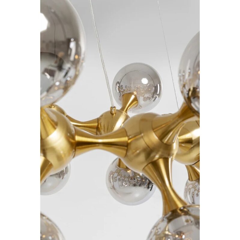 Pendant lamp atomic balls brass Ø75cm (6)