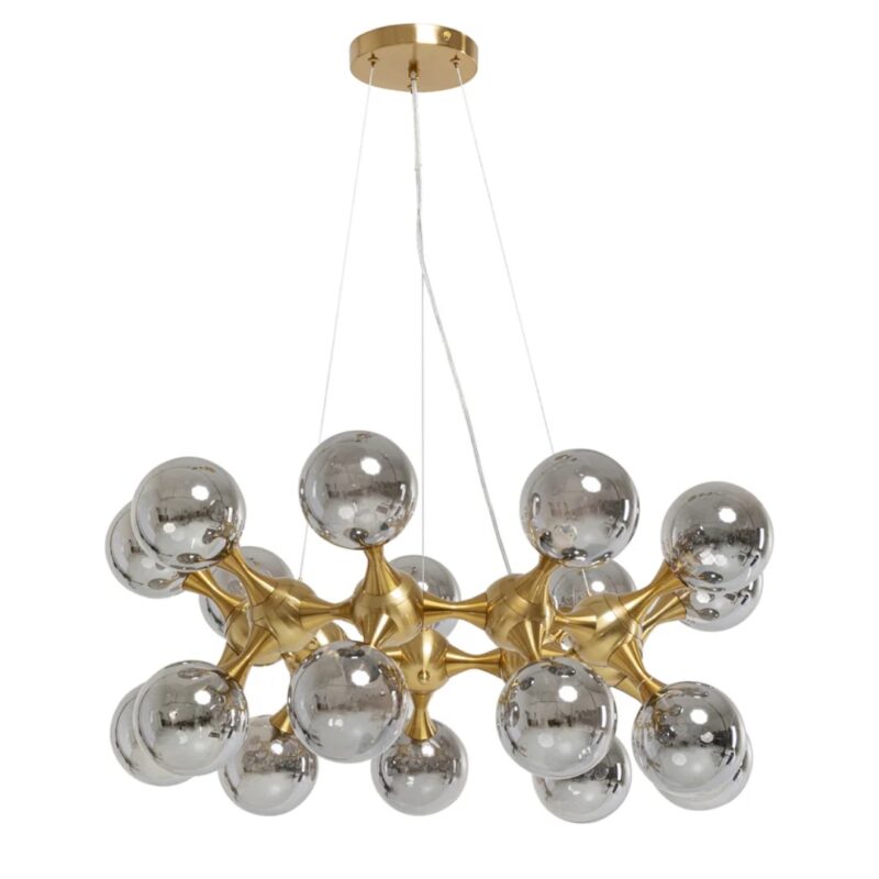 Pendant lamp atomic balls brass Ø75cm
