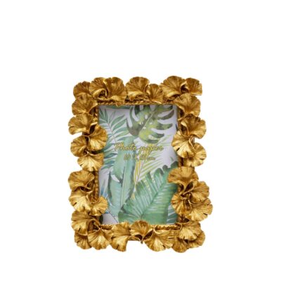 Picture frame ginkgo leaf gold 17x20cm