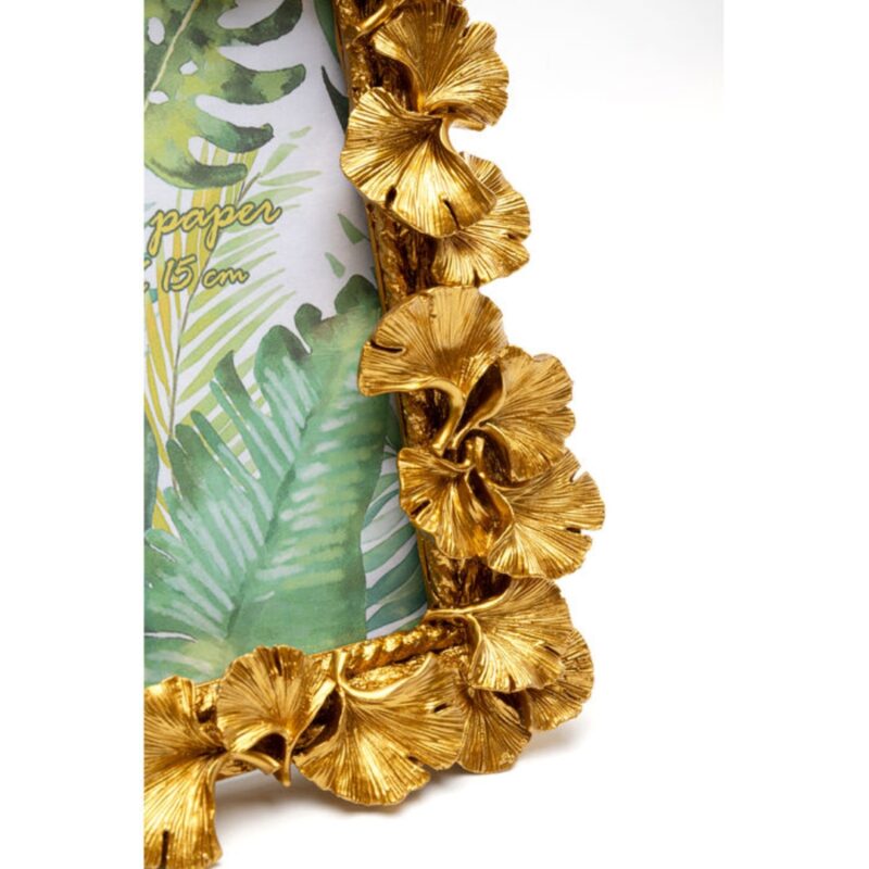 Picture frame ginkgo leaf gold 17x20cm (5)