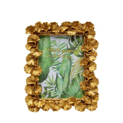 Picture frame ginkgo leaf gold 20x24cm