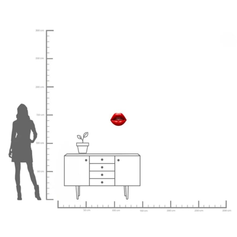 Wall object lips 30cm (3)