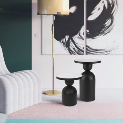 1 side table bomb b&w 48cm
