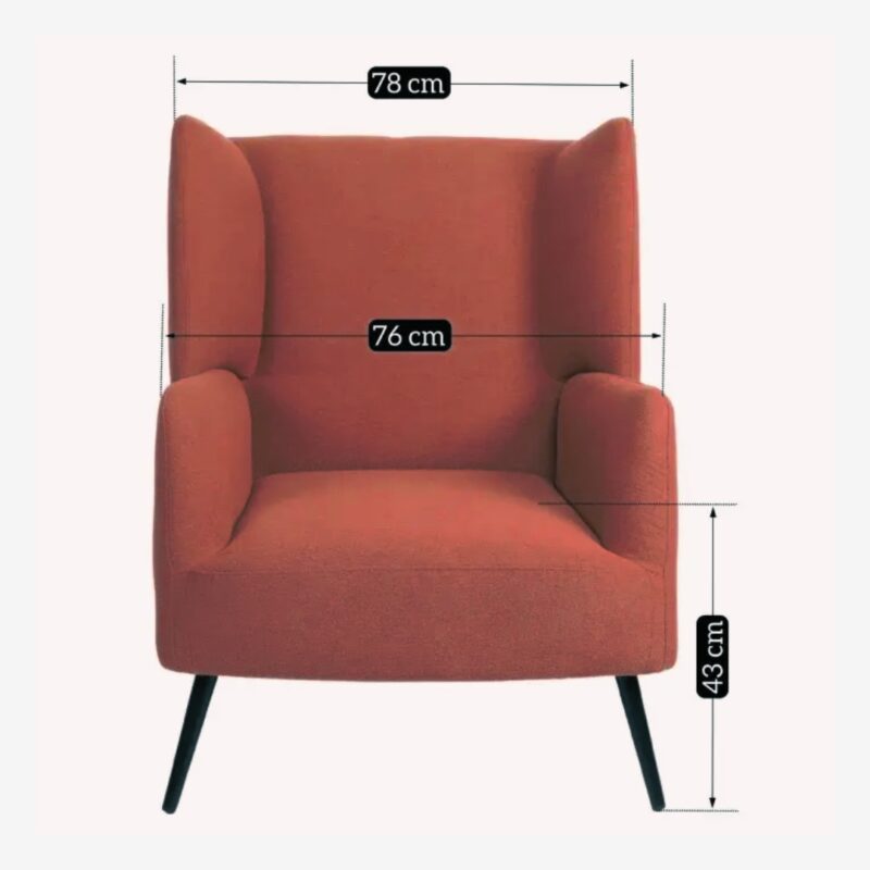 Armchair monaco terracotta (8)