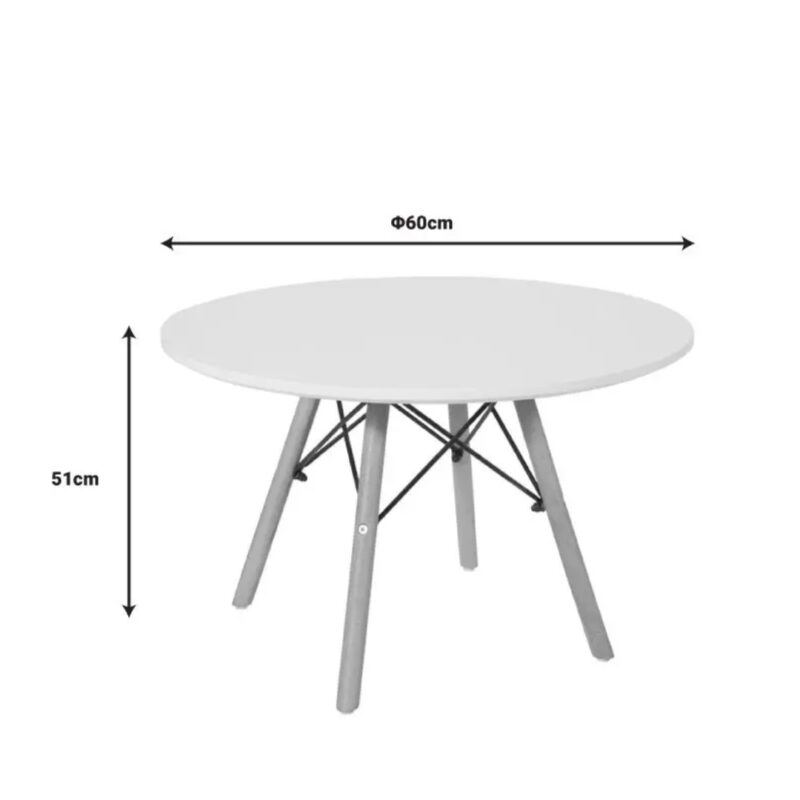 Children's table julita white Ø60cm (4)