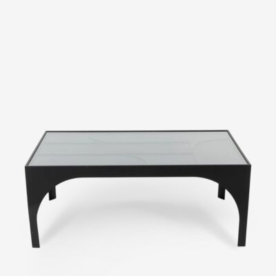 Coffee table arches matt black 100x55cm (1)