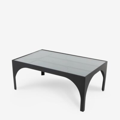 Coffee table arches matt black 100x55cm
