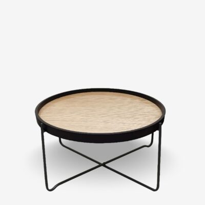 Coffee table disk black Ø53x42cm