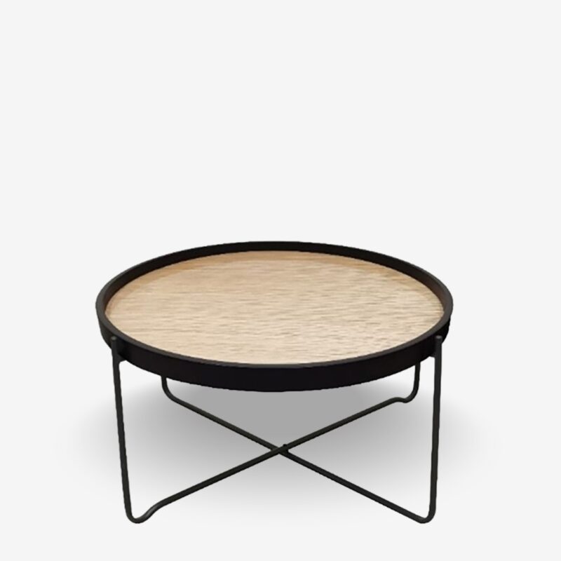 Coffee table disk black Ø53x42cm
