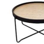 Coffee table disk black Ø53x42cm