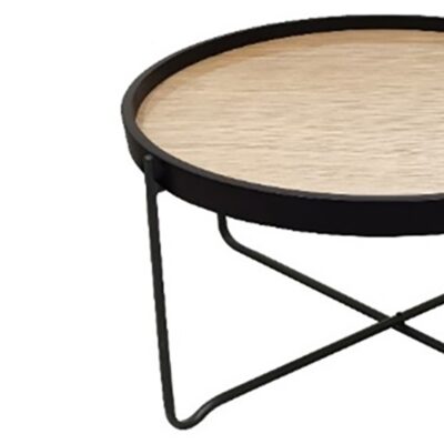 Coffee table disk black Ø53x42cm