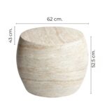 Coffee table lithos oval 62x43cm (8)