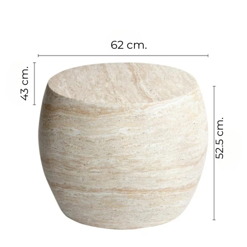 Coffee table lithos oval 62x43cm (8)