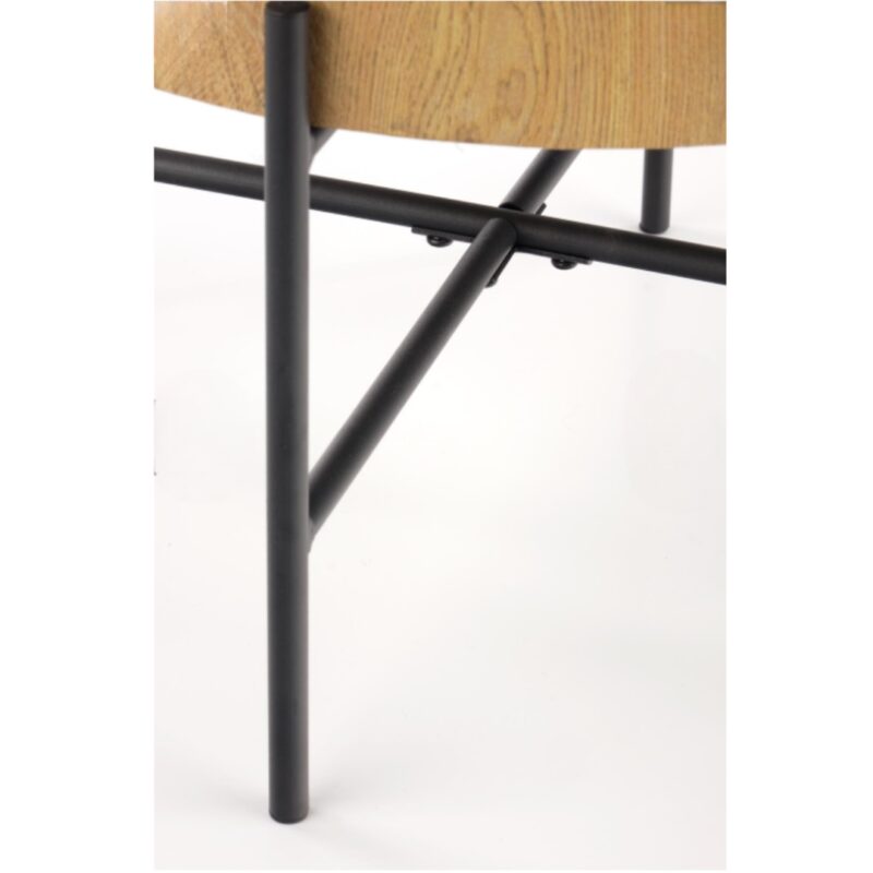 Coffee table madera natural black Ø80cm (10)