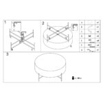 Coffee table madera natural black Ø80cm (11)