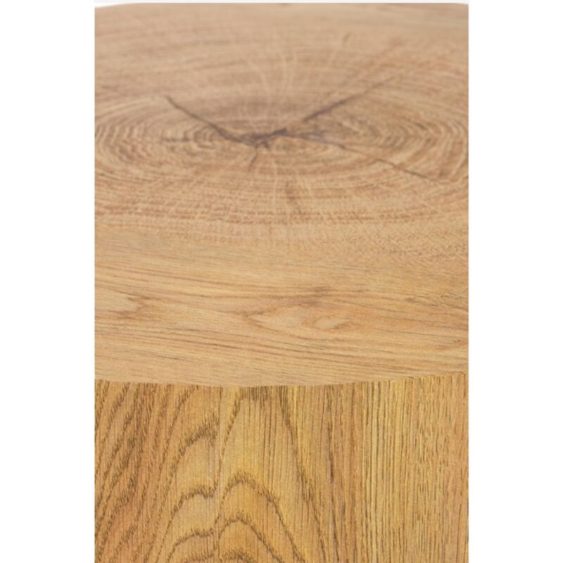 Coffee table madera natural black Ø80cm (6)