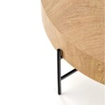 Coffee table madera natural black Ø80cm (7)