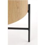 Coffee table madera natural black Ø80cm (9)