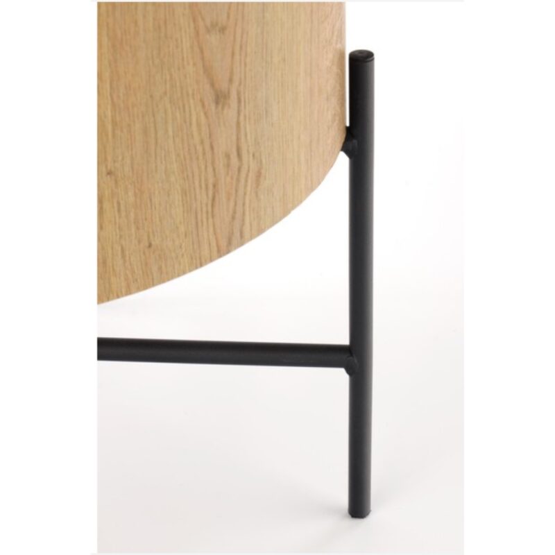 Coffee table madera natural black Ø80cm (9)