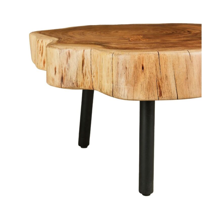 Coffee table raw natural Ø80cm (5)