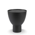Side table arches matt black Ø40.5cm