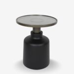 Side table bow black bronze Ø45cm