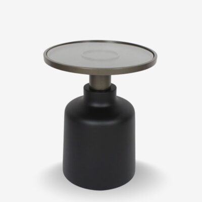 Side table bow black bronze Ø45cm