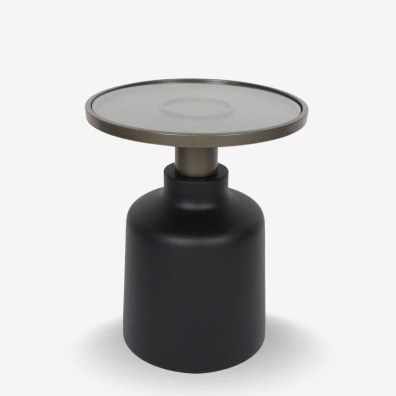 Side table bow black bronze Ø45cm
