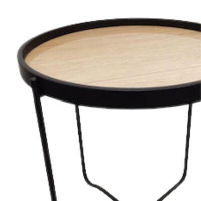 Side table disk black Ø53cm (1)