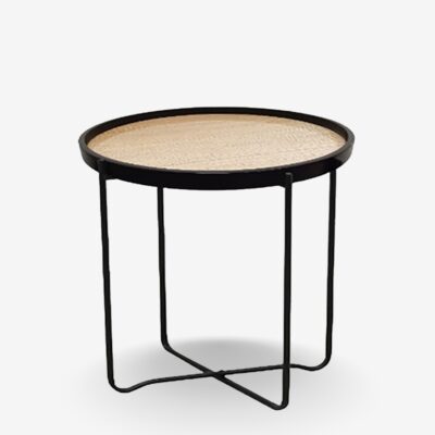 Side table disk black Ø53cm