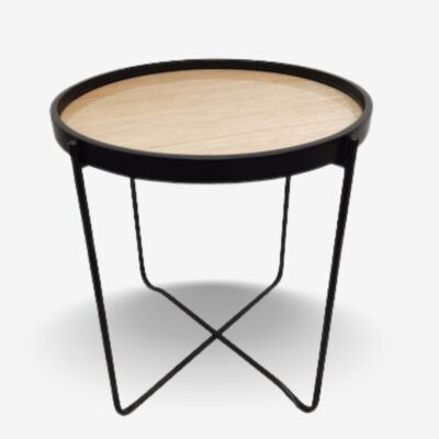 Side table disk black Ø53cm