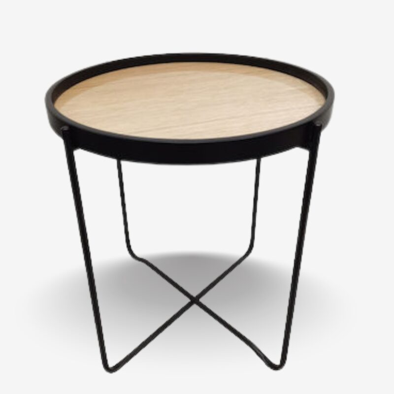 Side table disk black Ø53cm