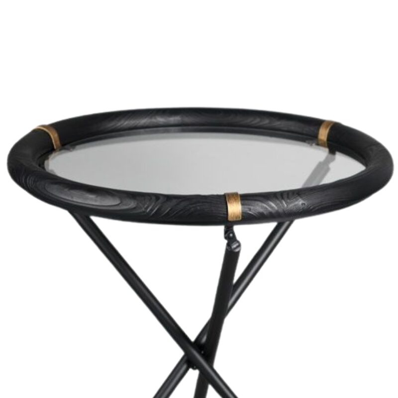 Side table set 2pcs black Ø64cm (3)