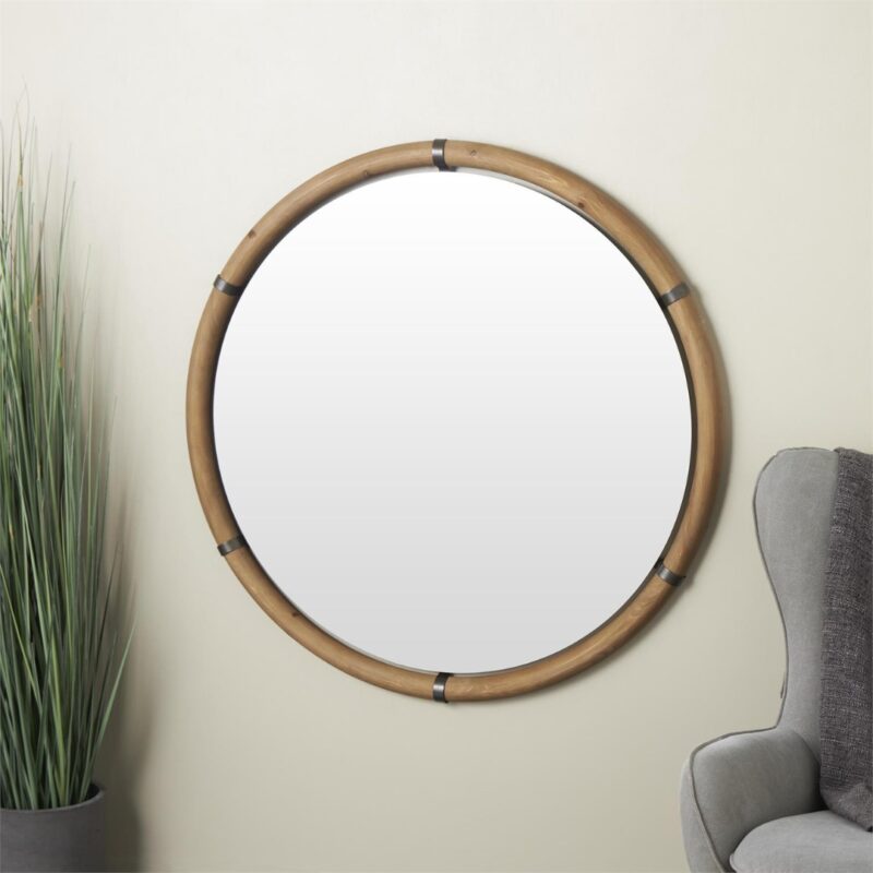 Wall mirror colombo black Ø100cm (2)