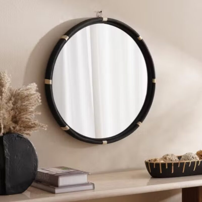 Wall mirror colombo black Ø100cm (3)