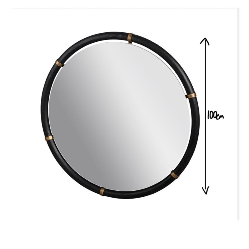 Wall mirror colombo black Ø100cm (4)