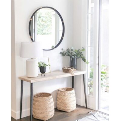 Wall mirror colombo black Ø100cm (6)