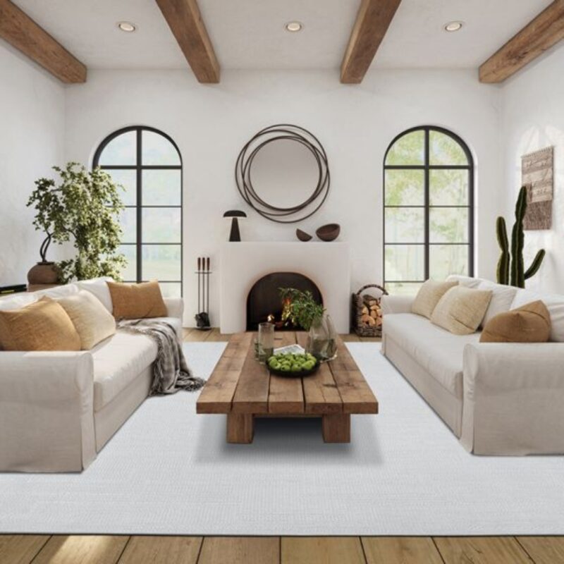 Carpet aspect lignes white 160x225cm (4)