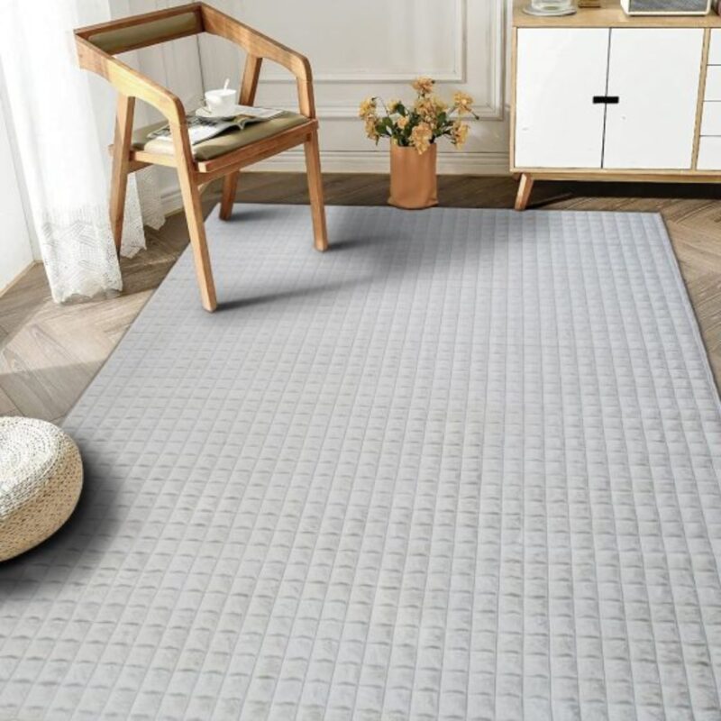 Carpet damier white 160x230cm (3)