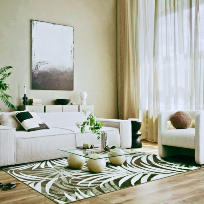 Carpet in&out sylky leaves 160x230cm (6)
