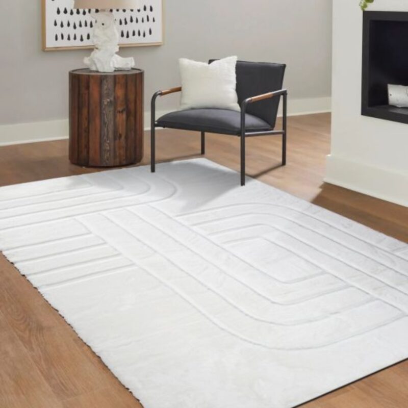 Carpet lignes white 160x230cm (4)